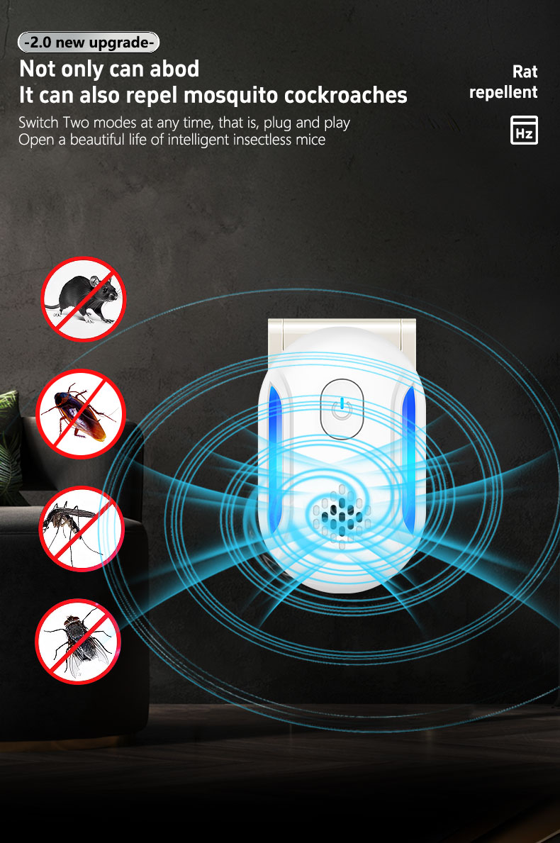 2026 Upgraded Ultrasonic Indoor Pest Repeller Triple-Pulse & Electromagnetic Wall-Penetrating Tech, Covers up to 1,600 Sq Ft, Rapid Results in 48 Hours & Ultra-Quiet Operation details 7
