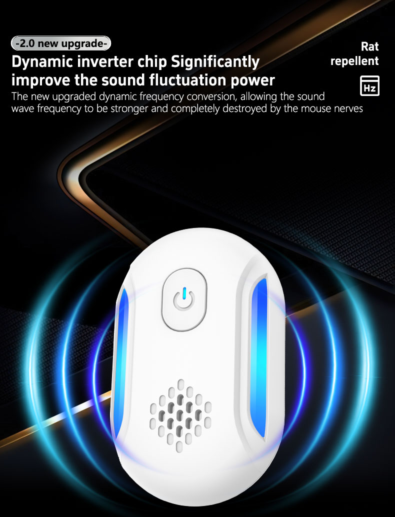 2026 Upgraded Ultrasonic Indoor Pest Repeller Triple-Pulse & Electromagnetic Wall-Penetrating Tech, Covers up to 1,600 Sq Ft, Rapid Results in 48 Hours & Ultra-Quiet Operation details 8