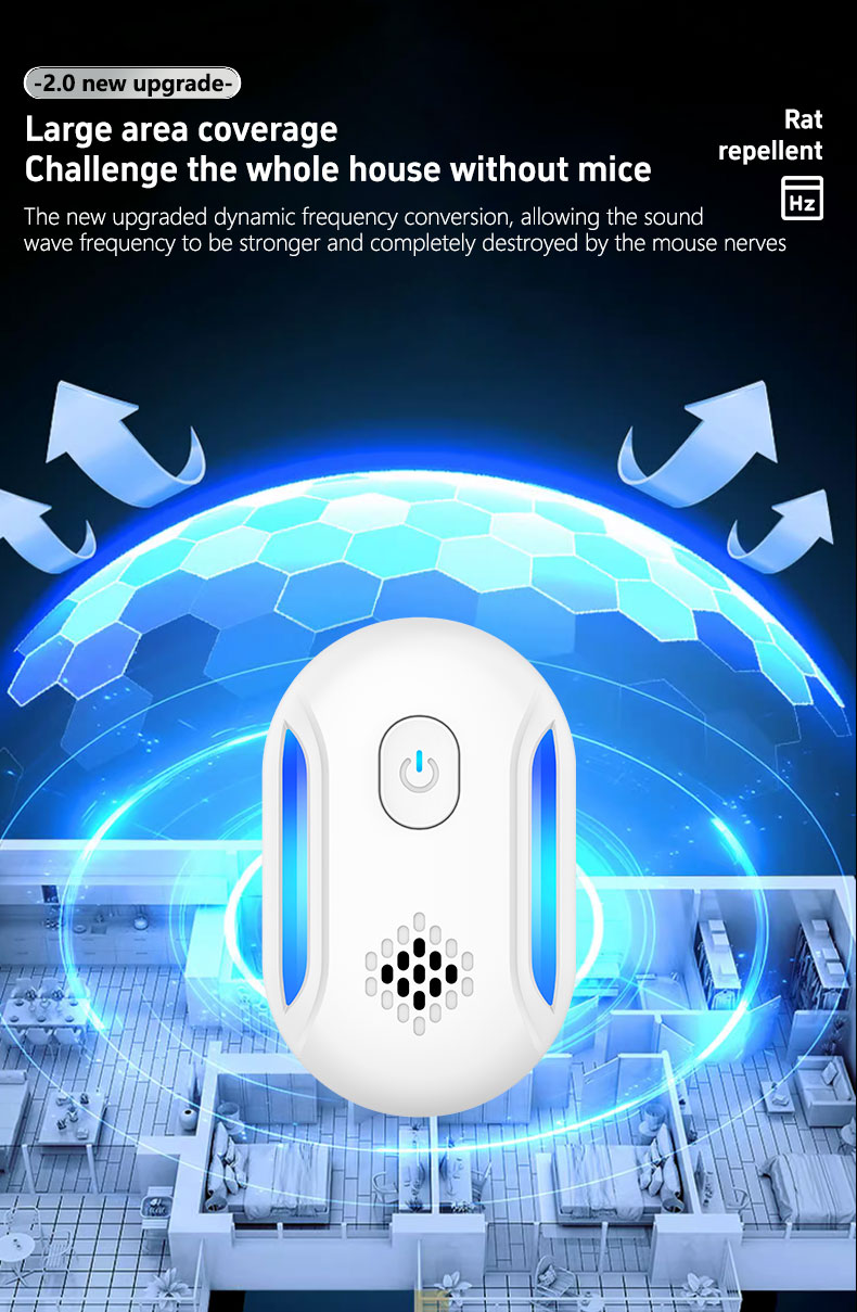 2026 Upgraded Ultrasonic Indoor Pest Repeller Triple-Pulse & Electromagnetic Wall-Penetrating Tech, Covers up to 1,600 Sq Ft, Rapid Results in 48 Hours & Ultra-Quiet Operation details 10