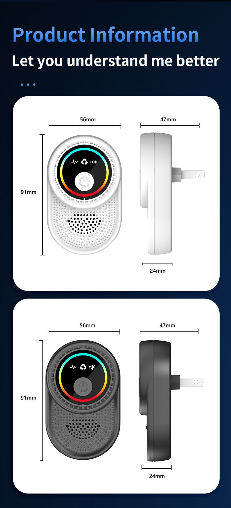Ultrasonic Pest Repeller 611 — Round Display, 360° Output details 13