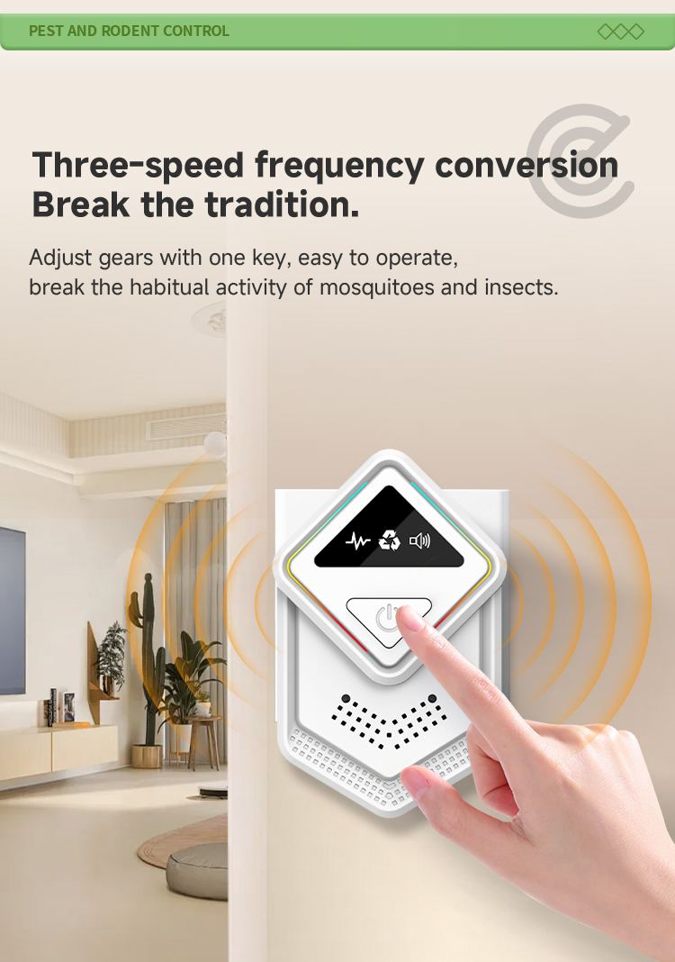 Ultrasonic Pest Repeller 613 — Diamond Design, Edge-Lit Frame details 8