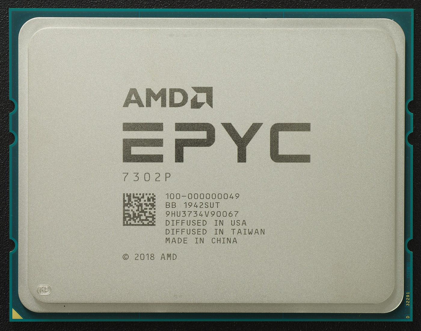 AMD EPYC processor top side