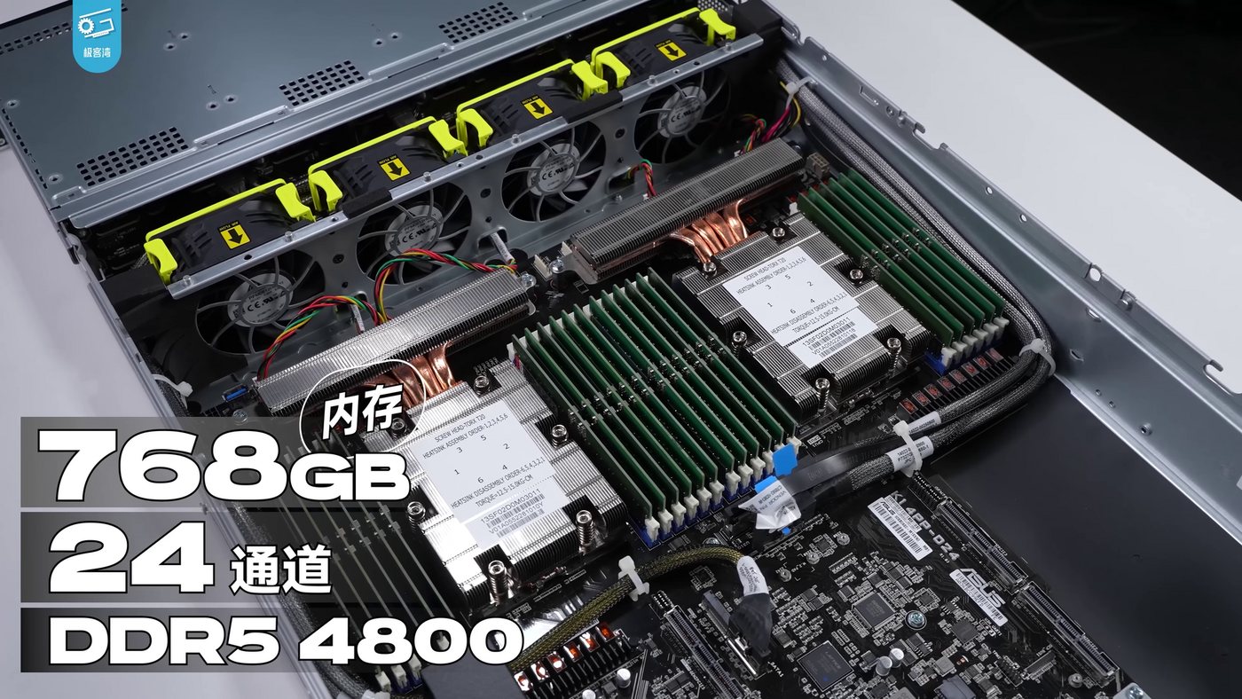 Interior of an AMD EPYC dual-socket server