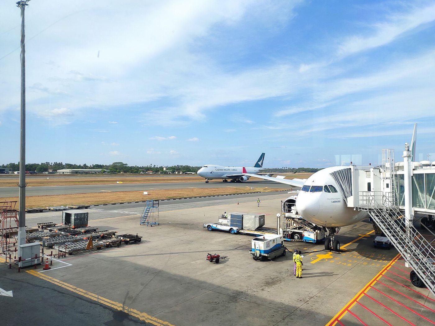 The runway at Bandaranaike International Airport