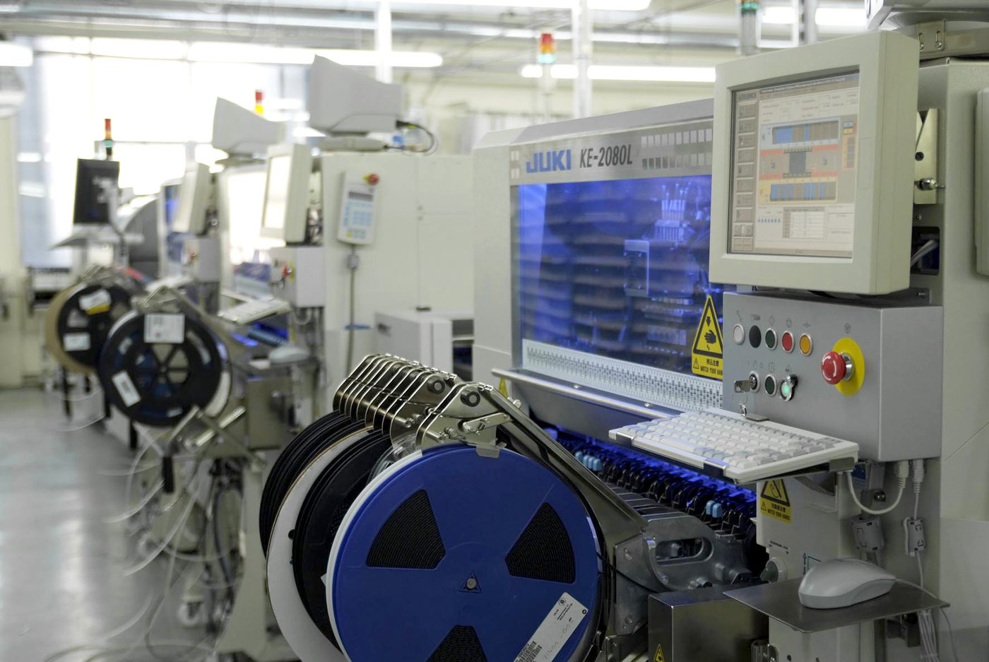 A Juki pick-and-place machine