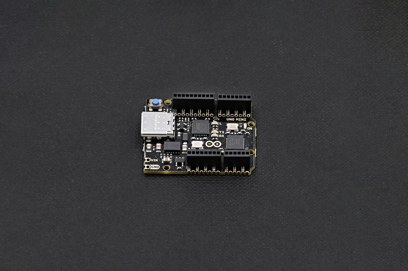 Arduino UNO board with an AVR microcontroller