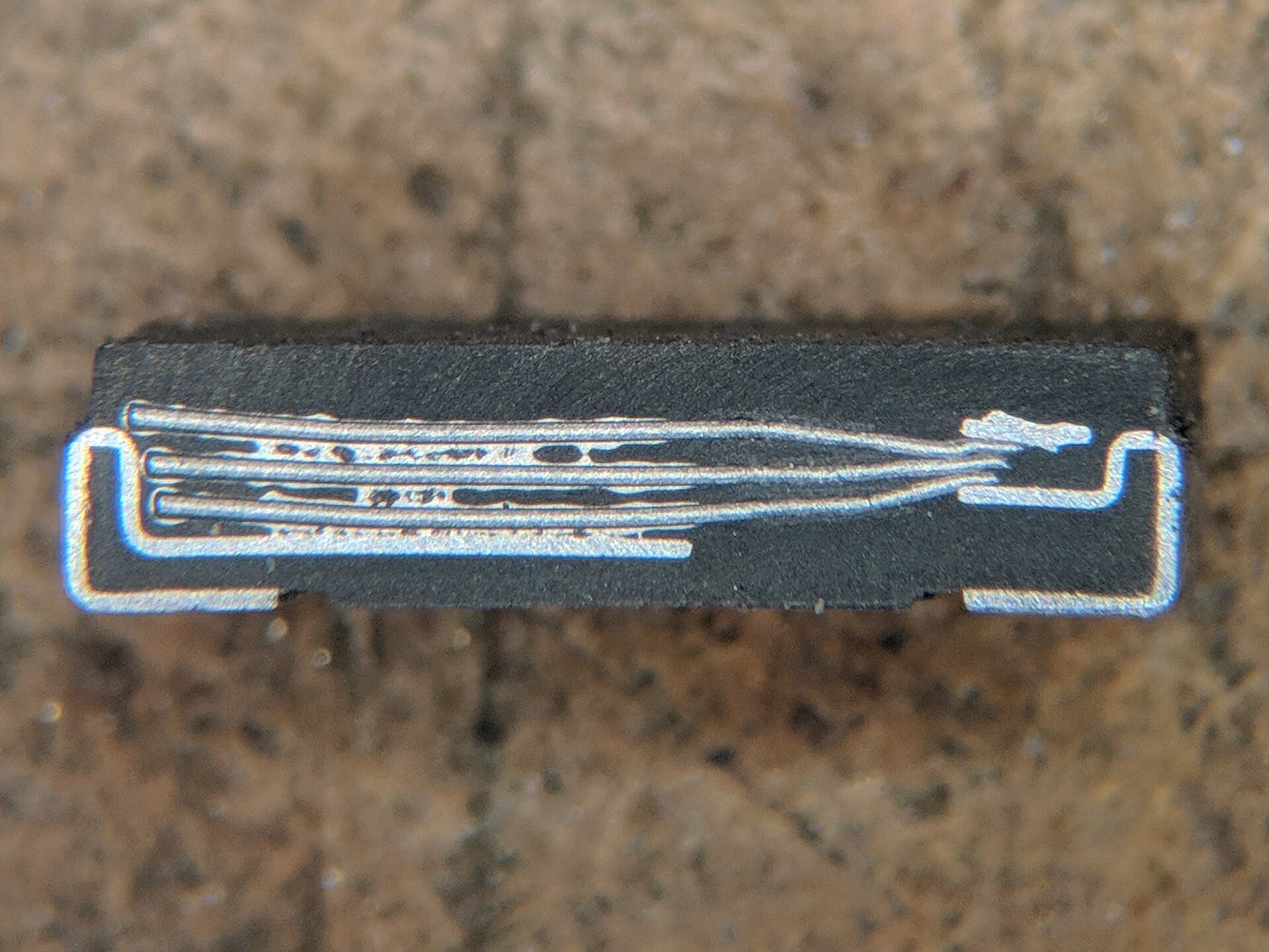 Cross section of a polymer tantalum capacitor