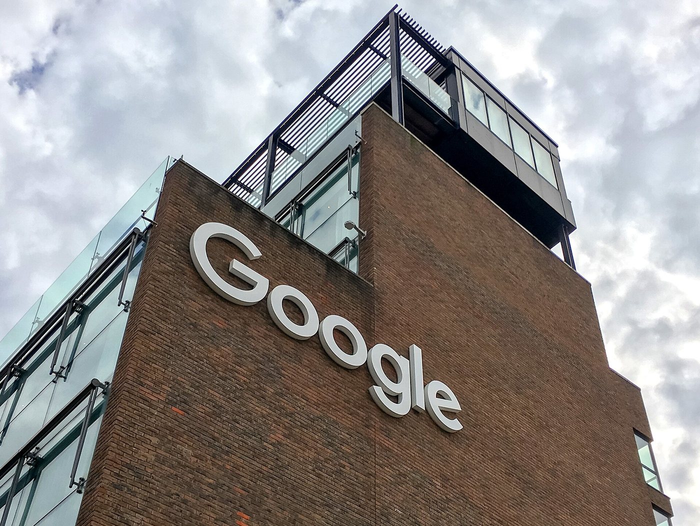 Google headquarters building sign in Dublin