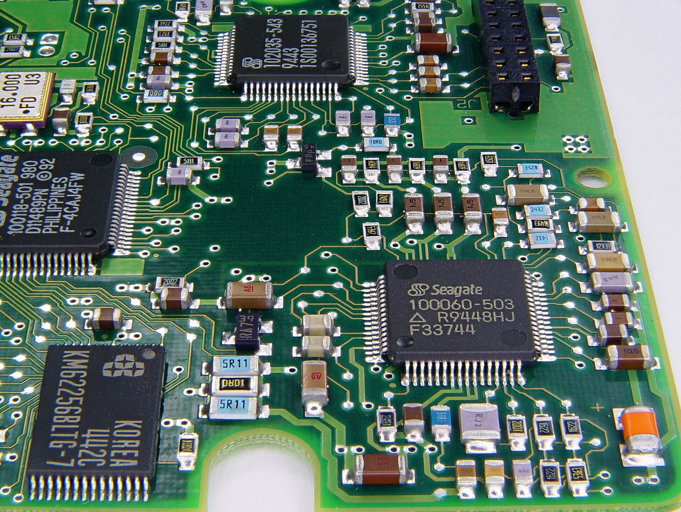 Surface-mount devices on a circuit board