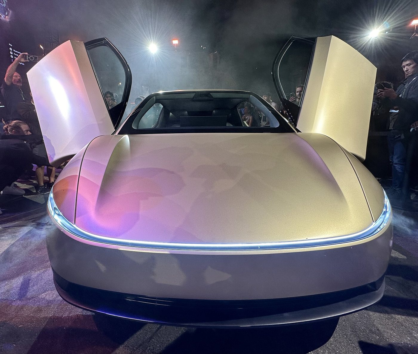 Tesla Cybercab at a display