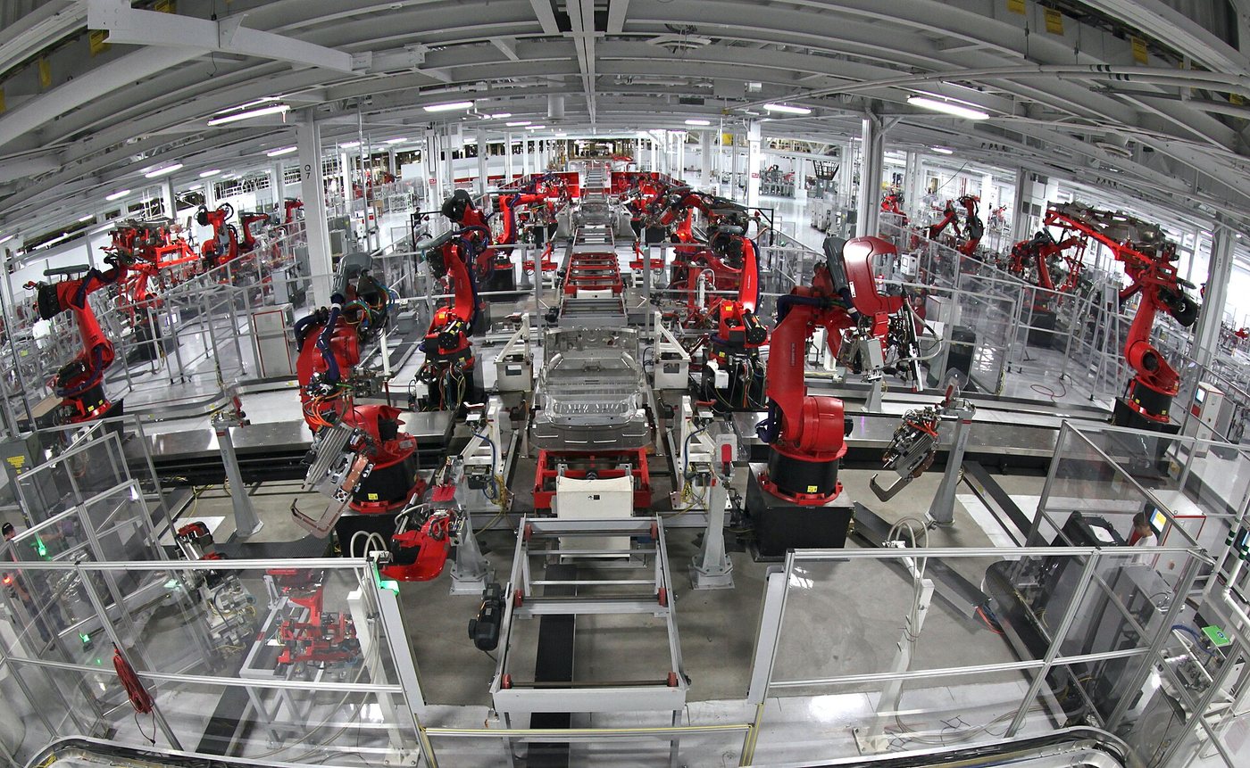 Tesla assembly line