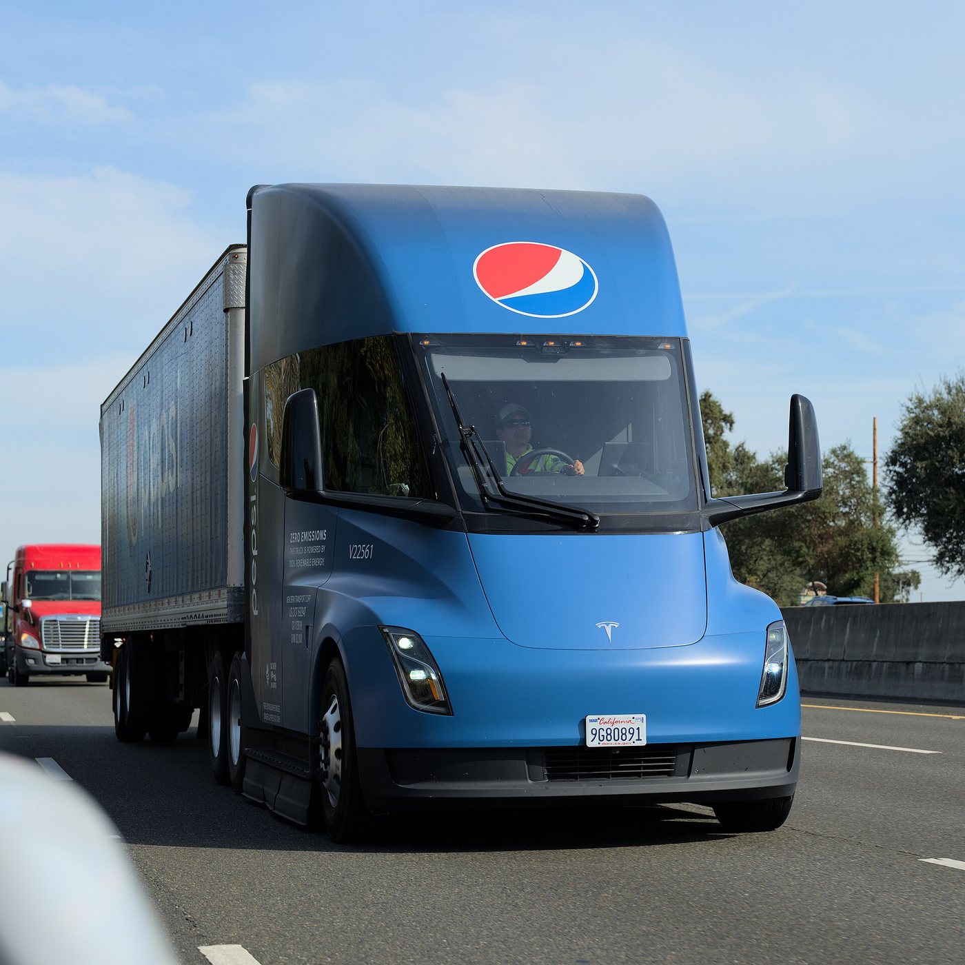 Tesla Semi truck at a PepsiCo facility