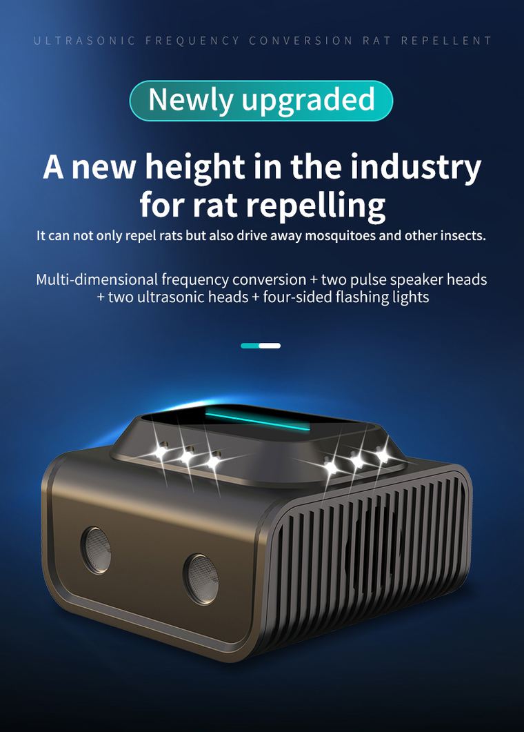 Dual-Outlet Ultrasonic Rat Repeller — 4K–35 kHz + Lights details 1